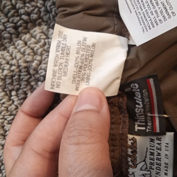 Cabela's Thinsulate Thermal Insulation Vintage 3M Nylon Mens Large - Picture 7 of 11